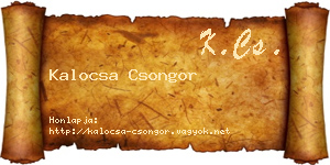 Kalocsa Csongor névjegykártya